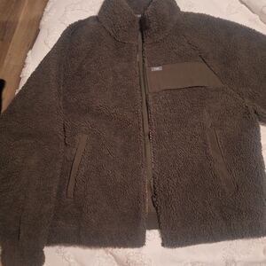Figs Olive Teddy Jacket